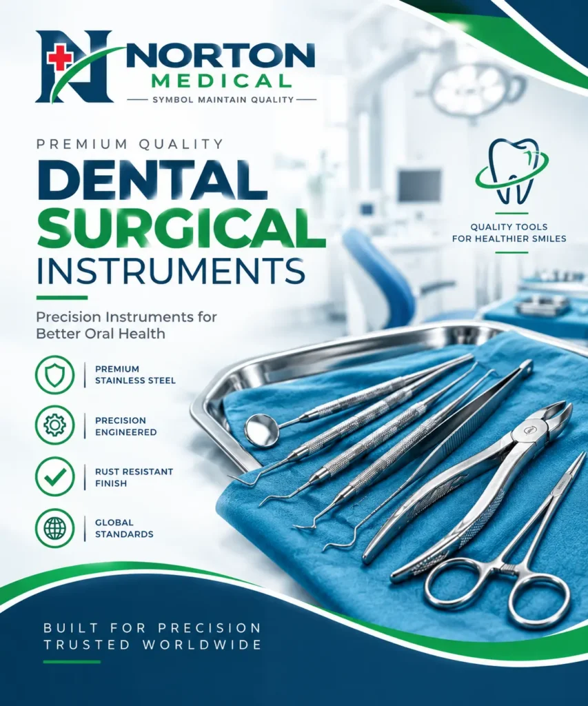 premium dental surgical instruments poster